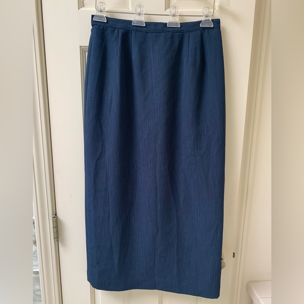 Kasper Dress Petite Dusty Blue Skirt-Lined-6 Petite
